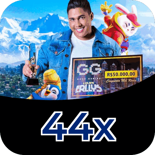 Plataforma 44x mostrando interface moderna, jogos certificados e recursos de segurança licenciados